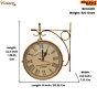 Metal Double Sided Victorian Style Station Clock for Home & Office Decor BH10397
