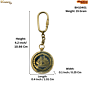 Brass Calendar Keychain KBH10401