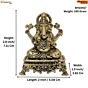 Brass Ganesha Murti KBH10417
