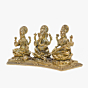 Brass Ganesh Lakshmi Saraswati Idol G,L & S Brass Murti for Home Temple, Pooja Room & Spiritual Decor BH10433