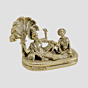 Brass Vishnu Lakshmi Idol Vishnu Lakshmi Murti for Home Temple, Pooja Room & Spiritual Decor BH10444