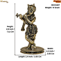 Brass Krishna Idol KBH10448