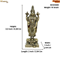 Brass Balaji Idol Lord Venkateswara  Tirupati Balaji Murti for Home Temple, Pooja Room & Spiritual Decor BH10469