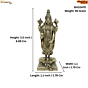 Brass Balaji Idol Lord Venkateswara Tirupati Balaji Murti for Home Temple, Pooja Room & Spiritual Decor BH10470