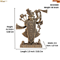 Brass Shreenathji Idol  Lord Krishna Shreenathji Murti for Home Temple, Pooja Room & Spiritual Decor, BH10480