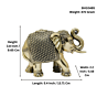 Brass Elephant Statue Decorative Brass Elephant Figurine for Home Decor, Office Desk & Vastu Decoration, BH10485