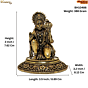 Brass Hanuman Idol KBH10486