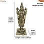 Brass Balaji Idol Lord Venkateswara Tirupati Balaji Murti for Home Temple, Pooja Room & Spiritual Decor, BH10561
