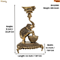 Brass Elephant Diya or Oil Lamp KBH10592