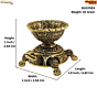 Brass Tortoise Diya 1 Inch KBH10593