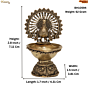 Brass Peacock Diya or Oil Lamp KBH10594