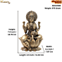 Brass Lakshmi Idol for Home Temple & Decor BH10598