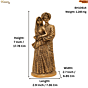 Brass Rajasthani Couple Showpiece 7 Inch KBH10614