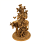 Brass Krishna with Cow 10 Inch KBH10616