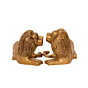 Brass Lion Pair 2 Inch KBH10619