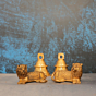 Brass Lion Pair 2 Inch KBH10619
