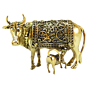 Brass Cow & Calf statue KBH10711