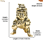 Brass Bal Krishna Idol KBH10721