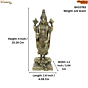 Brass Balaji Idol  Lord Venkateswara Tirupati Balaji Murti for Home Temple, Pooja Room & Spiritual Decor BH10783