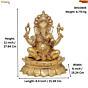 Brass Ganesha 11 Inch KBH10805