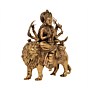 Brass Ambe Maa Idol  Maa Durga ,Amba Mata Murti for Home Temple, Pooja Room & Spiritual Decor BH10835