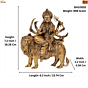 Brass Ambe Maa Idol  Maa Durga ,Amba Mata Murti for Home Temple, Pooja Room & Spiritual Decor BH10835