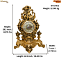 Decorative Vintage Brass Timepiece for Home and Office Decor KBH10911