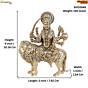 Brass Ambe Maa Idol  4 Inch KBH10948