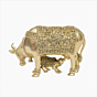 Brass Cow & Calf  Statue KBH10961