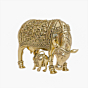 Brass Cow & Calf  Statue KBH10961