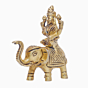 Brass Lakshmi Sitting on Elephant 3 Inch KBH10969