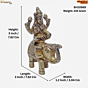 Brass Lakshmi Sitting on Elephant 3 Inch KBH10969