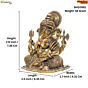 Brass Ganesha Idol KBH10991