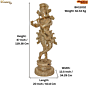 Grand Brass Krishna Idol 47 Inch KBH11032