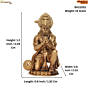 Brass Hanuman Idol for Pooja & Home Temple Mini Hanuman Ji Brass Murti BH11051
