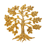 Brass Wall Hanging Tree 11 Inch KBH11082