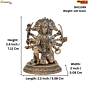 Brass PanchMukhi Hanuman KBH11089