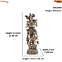 Brass Radha Idol for Home Temple | Decorative Radha Rani Brass Murti for Puja, Spiritual Decor & Gift BH11090