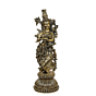 Brass Radha Idol for Home Temple | Decorative Radha Brass Murti for Puja, Spiritual Home Decor & Gift BH11123