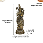 Brass Radha Idol for Home Temple | Decorative Radha Brass Murti for Puja, Spiritual Home Decor & Gift BH11123