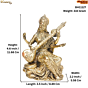 Brass Saraswati Maa Idol KBH11127