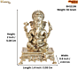 Brass Ganesha Idol 2 Inch  KBH11136