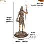 Brass Shiva Standing idol KBH11163