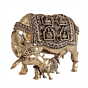 Brass Cow & Calf Statue KBH11173