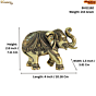 Brass Elephant Statue for Home Decor & Vastu | Decorative Brass Elephant Idol for Office, Living Room & Gift BH11182