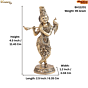 Brass Krishna Idol KBH11201