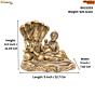 Brass Vishnu Lakshmi Idol for Home Temple | Lakshmi Narayan Brass Murti for Puja, Spiritual Decor & Gift BH11203