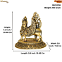 Brass Kamdhenu  Idol for Home Temple | Kamdhenu Brass Murti for Puja, Vastu & Spiritual Home Decor BH11206
