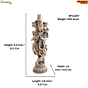 Brass Lord Krishna Idol Playing Flute for Home Temple | Krishna Brass Murti for Puja, Spiritual Decor & Gift BH11207