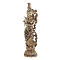 Brass Radha Idol for Home Temple | Radha Rani Brass Murti for Puja, Spiritual Decor & Gift BH11208